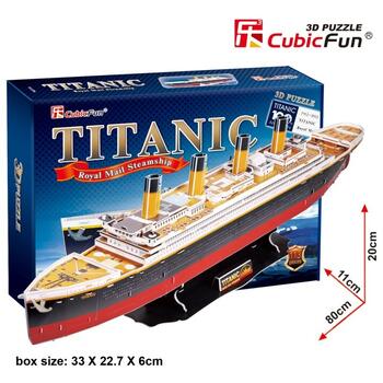 Cubicfun Puzzle 3d Nava Mare Titanic 113 Piese