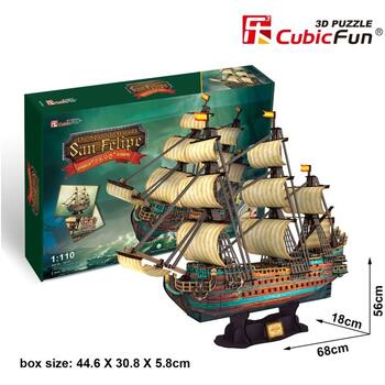 Cubicfun Puzzle 3d Nava San Felipe 248 Piese
