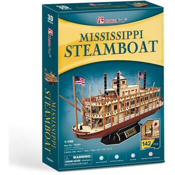 Cubicfun Puzzle 3d Nava Mississippi Steamboat Usa 142 Piese