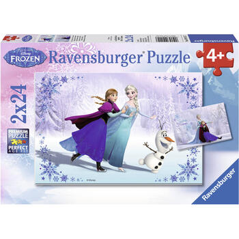 Ravensburger Puzzle Frozen Surori Pentru Totdeauna, 2x24 Piese