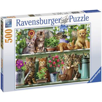 Ravensburger Puzzle Pisici Pe Raft, 500 Piese