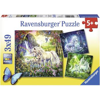 Ravensburger Puzzle Unicorni, 3x49 Piese