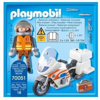 Playmobil Motocicleta De Urgenta Cu Lumini