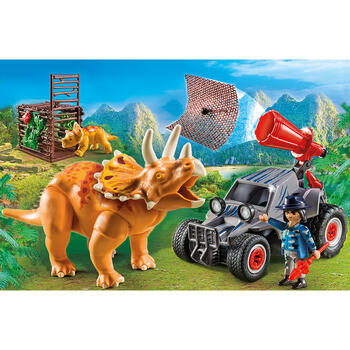 Playmobil Cercetator - Automobil Si Triceratops