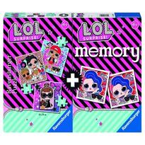 Puzzle + Joc Memory Lol, 25/36/49 Piese
