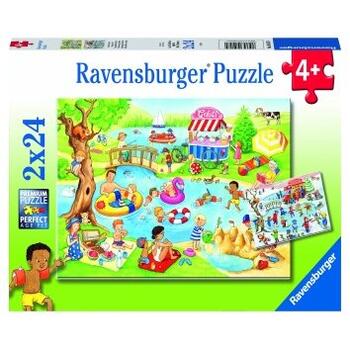 Ravensburger Puzzle Distractie La Lac, 2x24 Piese