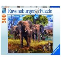 Puzzle Familie Elefanti, 500 Piese