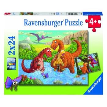Ravensburger Puzzle Dinozauri La Rau, 2x24 Piese