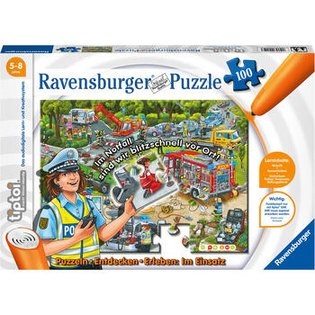 Ravensburger Puzzle Tiptoi Strada In Constructie, 100 Piese