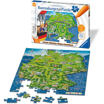 Ravensburger Puzzle Tiptoi Harta, 100 Piese