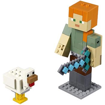 LEGO ® Minecraft Alex BigFig cu gaina