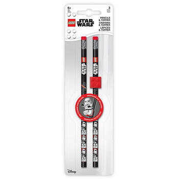LEGO ® Set LEGO Star Wars cu doua creioane HB si topper - 52214