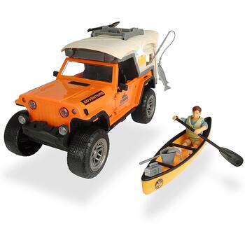 Masina Dickie Toys Playlife Camping Set cu figurina si accesorii