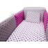 MyKids Lenjerie Colorful Stars Pink 9 piese 120 x 60 cm