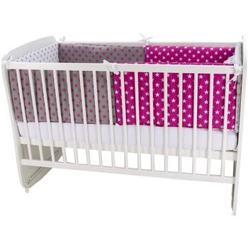 MyKids Lenjerie Colorful Stars Pink 9 piese 120 x 60 cm