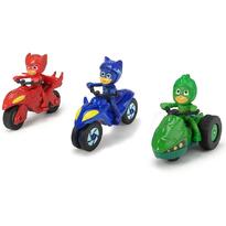 Set Dickie Toys 3 Motociclete Eroi in Pijama cu 3 figurine