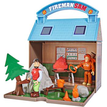 Jucarie Simba Statie montana Mountain Activity Centre Fireman Sam Bergstation cu 2 figurine si accesorii