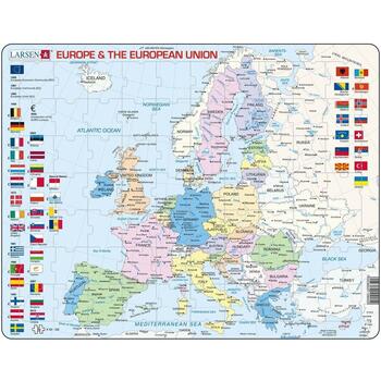 Puzzle Harta Politica a Europei (EN), 70 piese Larsen LRK63-GB