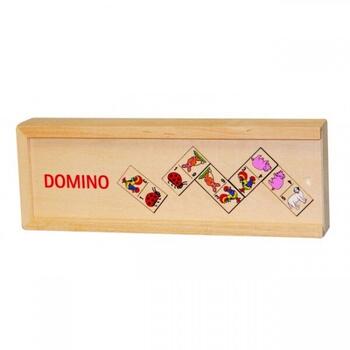 Goki Domino Animale in cutie de lemn