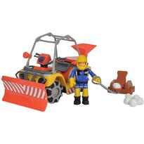 ATV Simba Fireman Sam, Sam Mercury Snow Quad cu lama de zapada, figurina Sam si accesorii