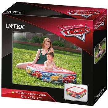 Intex Piscina gonflabila copii patrata PlayBox Cars 85 x 85 x 23 cm - 1-3 ani