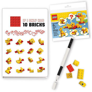 LEGO ® Set: agenda, pix cu gel si 10 caramizi