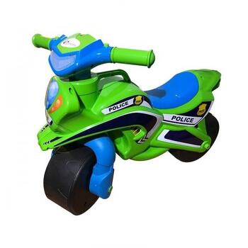 MyKids Motocicleta de impins Police Music 0139/52 verde-albastru
