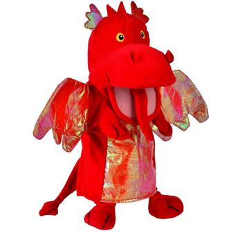 Fiesta Crafts Marioneta de mana Dragonul Rosu