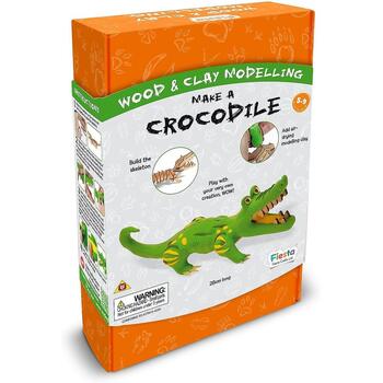 Fiesta Crafts Kit constructie lemn si argila – Crocodil