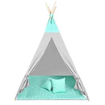 Iso Trade Cort copii XXL Teepee, Cort, Covoras, 3 Perne