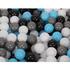 Malatec Set 200 Bile din Plastic Colorate Albastre-Negre, 7 cm