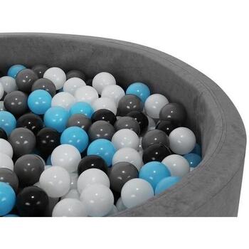 Malatec Set 200 Bile din Plastic Colorate Albastre-Negre, 7 cm