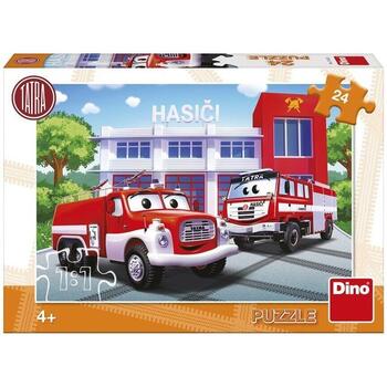 Dino Puzzle - Masina de pompieri (24 piese)