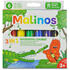 Malinos Set creioane retractabile - 6 culori