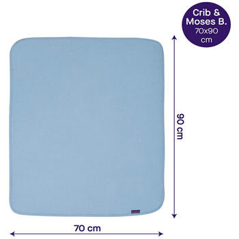 Clevamama Paturica din bumbac Waffle Weave 70 x 90 cm-Blue