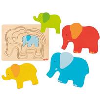 Puzzle stratificat Elefantii