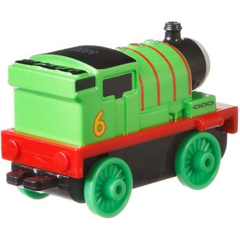 Mattel Locomotiva Percy Push Along Cu Pete Colorate