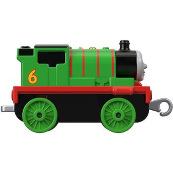 Mattel Locomotiva Percy Push Along Cu Pete Colorate