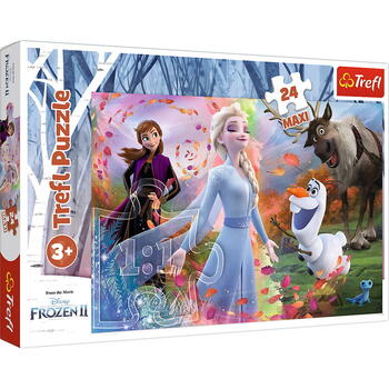 Puzzle Trefl 24 Maxi Frozen2 O Zi Plina De Aventuri