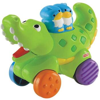 Fisher-Price Jucarie Fisher Price by Mattel Infant Press and Go Crocodil