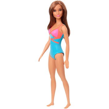 Mattel Papusa Barbie Satena Cu Costum De Baie Rosu-albastru