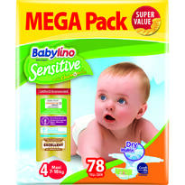 Scutece Babylino Sensitive Megapack Maxi N4 78 buc