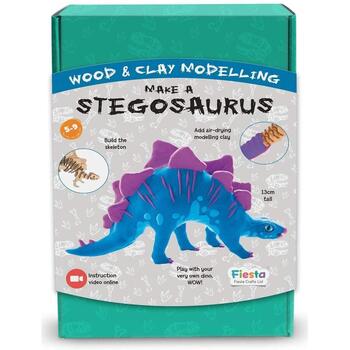 Kit constructie lemn si argila - Stegosaurus Fiesta Crafts FCT-2956