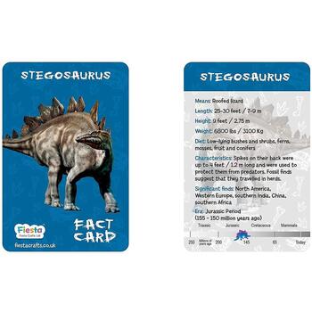 Kit constructie lemn si argila - Stegosaurus Fiesta Crafts FCT-2956