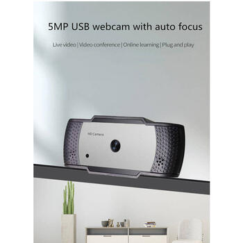 Camera Web 5MP, USB 2.0, FullHD, Autofocus, Trepied inclus In One IO0040