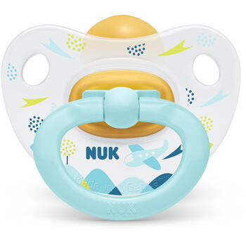 NUK Suzeta Happy Kids Latex M3, Bleu 18-36 luni