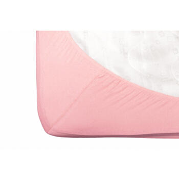 Fiki Miki Cearsaf cu elastic jerse de bumbac, roz 120/ 60 cm