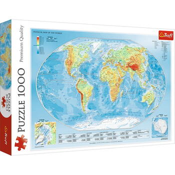 Puzzle Trefl 1000 Harta Fizica A Lumii