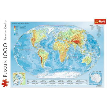 Puzzle Trefl 1000 Harta Fizica A Lumii