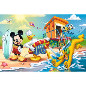 Puzzle Trefl 60 Distractie Pe Plaja Cu Mickey Mouse